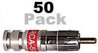 PCT RCA 59 Connector Universal Compression Fittings (50 Pack) - cableTVamps