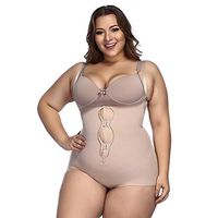Waist Support Belt Women Plus Size 5XL Shapewear Body Shaper Slimming Waist Trainer Tummy Control Bodysuit Postpartum Recover Underwear Corset Butt Lumbar Support (Color : Nude, Size : L)