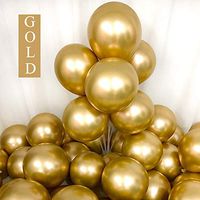 Chrome Gold Balloons 12inch 50pcs Latex Balloons Metallic Party Balloons Birthday Helium Balloons