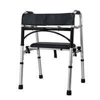 Jonigo Auxiliary Walker Elderly Lightweight Walker Aluminum Compound Crutches Patient Walker Four-Legged Walking Stick