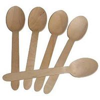 Table To Go 200-Piece Birchwood Compostable Spoons, X-Large