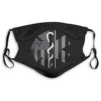 American Subdued Firefighter EMS PM2.5 Mask, Equipped With Two Replaceable Protective 5-layer Activated Carbon Filters, M-shaped Nose Clip Mask