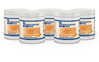 L-arginine Pro, 1 Now L-arginine Supplement - 5,500mg of L-arginine Plus 1,100mg L-Citrulline + Vitamins & Minerals for Cardio Health, Blood Pressure, Cholesterol, Energy (Citrus Orange, 5 Jars)