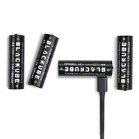 Blackube AA Rechargeable Batteries Lithium 1500mAh Double A Battery with Micro USB Charge - 1.5Hours Charging -1.5V/2250mWh - 4Pack