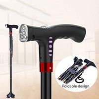 XUEME Smart Cane Multi-Function Radio Mp3 Lighting, Ultralight Retractable Outdoor Mobility Aid for Stability, Safety, Comfort and Convenience