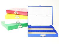 Premiere 100 Capacity ABS Plastic Slide Storage Box, Blue