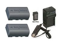 TWO 2 Batteries + Charger for JVC GZ-HM200B, JVC GZ-HM200BEK, JVC GZ-HM200BEU, JVC GZ-HM200BU