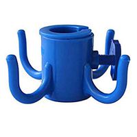 AMMSUN Beach Umbrella Hanging Hook,4-prongs Plastic Umbrella Hook Hanging for Towels/Hats/Clothes/Camera/Sunglasses/Bags,Fit for Beach,Camping Trips Blue