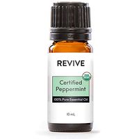 REVIVE Essential Oils USDA Certified Organic PEPPERMINT- 100% Pure Therapeutic Grade, For Diffuser, Humidifier, Massage, Aromatherapy, Skin & Hair Care - Unrefined Oils With No Fillers.