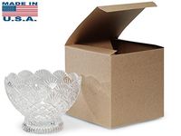 Kraft Pinstripe Brown Treat Gift Boxes - Pack of 10 (6" X 6" X 6")