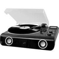 iLive Classic Style Bluetooth 3-Speed Turntable with Digital FM Radio, 45 RPM Adapter Included (ITTB775B)