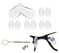 AM Landen 5 Pairs Soft Air Cushion 15mm Silicone Nose Pad with Screws Eyeglass Nose Pads