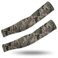 XNWH Summer Non-Slip Camouflage Ice Silk Sunscreen Cuff Outdoor Sports Riding Fishing Arm Guard Camouflage Arm Sleeve