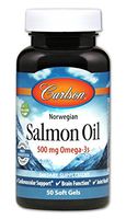 Carlson Labs Carlson Laboratories Norwegian Salmon Oil Softgels, 500 mg, 50 Count