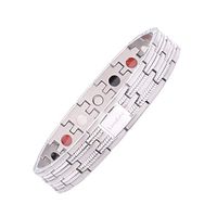linnalove Peace and Love Double Magnetic Bracelet for Men and Women(SS-85)