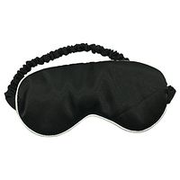 Natural Silk Sleep Mask & Blindfold Eye Mask for Men, Women or Kids with Free Ear Plugs, Best Sleeping Eye Cover for Travel sleeping, Nap or Yoga (Black)