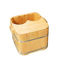 Foot Tub,Cedar Square Foot Bath Barrel,Wooden Barrel Soaking Basin,Household Solid Wood Wooden Foot Health Small Wooden Barrel,Footbath