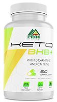 Keto BHB Exogenous Ketones Supplement, 60 Pills - 800mg BHB Beta Hydroxybutyrate Capsules with L-Carnitine and Caffeine - Keto Pills, 30 Servings - Peak Recharge