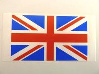 Minilabel Mini Sticker Pack , 99X58mm Rectangle , Durable Plastic Union Jack Self-Adhesive Flag Sticker , Great Britain Label