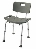 Medline MDS89745KD Knockdown Aluminum Bath Benches with Back (Pack of 2)