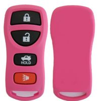 2007 2008 2009 2010 07 08 09 10 SENTRA Compatible ***UNIQUE PINK*** 4 BUTTON REMOTE FOB CLICKER KEYLESS ENTRY CASE SHELL & PAD ONLY WITH FREE DISCOUNT KEYLESS GUIDE