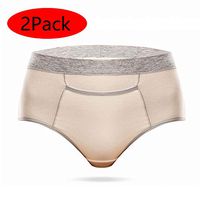 GHzzY Women Leak Proof Period Panties - Cotton Incontinence Menstrual Underwear - Adult Cloth Diaper for Incontinence Care(2 Pack),M