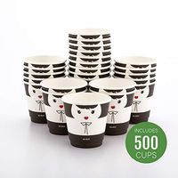 Insulated Paper Coffee Cups - Double Wall - Disposable - White - Madame - 8 oz - 500ct Box - MATCHING LIDS SOLD SEPARATELY: RWA0360B, RWA0360W, RWA0328LG, RWA0328GR, RWA0328HP, RWA0283W, RWA0283B