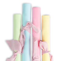RUSPEPA Kraft Wrapping Paper Set- 4 Roll (Mint,Blue,Pink,Yellow) for for Wedding,Birthday, Shower, Congrats, and Holiday Gifts - 30Inch X 10Feet Per Roll