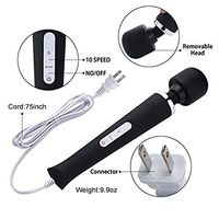 10 Different Vibration Strengths Electric Massager Stick,Relieve Body Fatigue and Muscle Pain in The Neck,Shoulders, Back, Waist, Buttocks, Legs (Black)