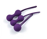 3 Pcs/Set 100% Silicone Vibrators Kegel Ball Vaginal Ball,Female Postpartum Recovery Shrink The Ball,Purple