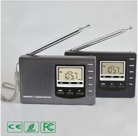 Portable Shortwave Transistor Radio AM/FM Stereo with MP3 Player Recorder Support T-Flash Card and High Sensitivity All Band Portable Fm Radio Radio (Gray)