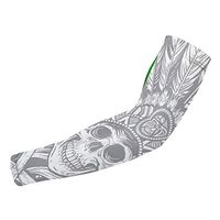 Sincerity First Tribal Skull Italy Flag UV Protection Cooling Arm Sleeves for Sports Driving Men Women