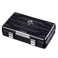 Humidors 10 Sticks Cigar Humidor Travel Portable Cigar Cabinet Multi-Function Cigar Box Moisturizing Cabinet Send Husband (Color : Black, Size : 21.512.35.5cm)