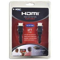 6' VIBE HDMI v1.3 (M) to HDMI (M) Video/Audio Flat Cable (Black) w/Gold-Plated Connectors - Retail