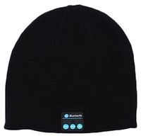 iSuperb Cool Bluetooth Wireless Music Beanie Hat with Microphone & Stereo Headphone Hands Free, (Bluetooth Hat Black)