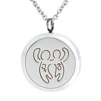 Aromatherapy Essential Oil Diffuser Necklace Perfume Fragrance Gemini Pendant Charms Locket