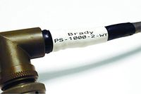 Brady M-375-1-342 Polyolefin B-342 Black on White Label Maker Cartridge, 27/32" Width x 1-1/64" Height, For BMP51/BMP53 Printers