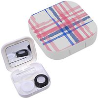 Portable Contact Lens Case Box Travel Kit Mirror + Bottle + Tweezers Container Holder [ Kilt Grunge ]