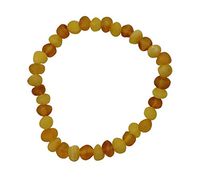 UMAI Baltic Amber Adult Bracelet - Pain Relief for Headaches, Arthritis and More! - Certified Amber - Anti-inflammatory (Raw Milk & Honey)