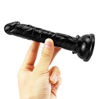 5.7" Ðîl`dɔ Realisric Real Waterproof Safety with Realisric Toy Waterproof Safety Suction Cup (Color : Black)