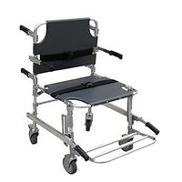 XIHAA Stair Chair, Foldable Medical Emergency Single Person Operation Stair Chair, Paramedic Patient Transport 4 Wheels Evacuation Chair, Gray Load Capacity: 350 Lbs