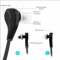 Wireless Bluetooth Sport Headphones by Amentis - Noise Cancelling Headset with Mic - Clear Stereo Sound - Steady, Comfortable, Sweat Proof Earbuds for Running (Blue)