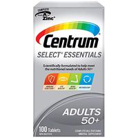 Centrum Select Essentials, Complete Multivitamin & Mineral Supplement, Adults 50+, 100 Tablets