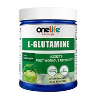 OneLife L-Glutamine Post Workout Recovery Powder Dietary Supplement (Green Apple, 250 gm)
