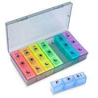 ZAXOP Weekly Pill Box, 7 Day Travel Pill Organizer,Morning Afternoon Evening 3 Times A Dy,Large Capacity, BPA Free (7 Days(3 time per Day) Grey)