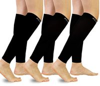 Calf Compression Sleeves 20-30 mmHg Graduated Compression, Ergonomic fit for Men and Women Ideal for Sports,Flight, Pregnancy (A1 - Black, Large)