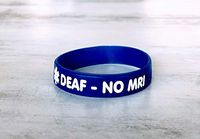 Cochlear Implant Medical Alert Band (Blue, Medium (7.09"))