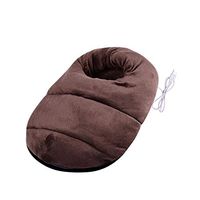 USB Electronic Foot Warmer,Lumumi Plush Warm Feet Treasure Heating Shoes Bedroom Office Great Gift for Family (Coffee)