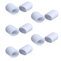 ROSENICE Gel Finger Sleeve Silicone Toe Sleeve Gel Toe Cover Size L 10pcs (White)