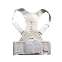 Cozylkx Men Women Back Brace Posture Corrector, Fully Adjustable Support Brace Lumbar Support for Lower and Upper Back Pain(White-L)